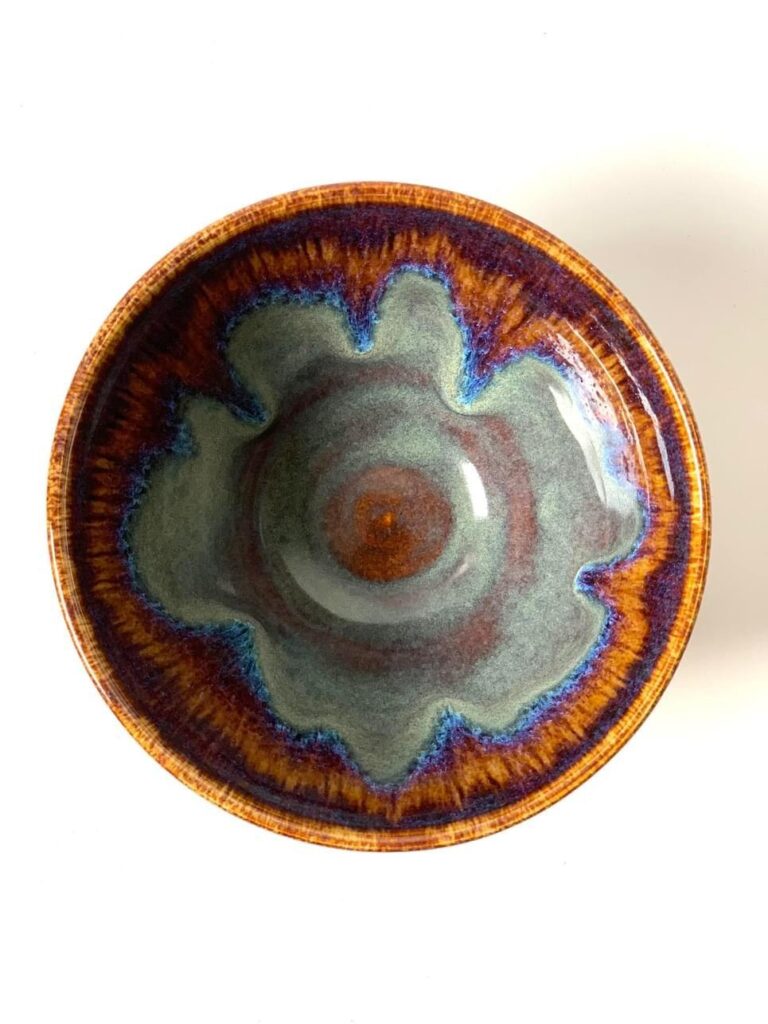 Iron Lustre and Oatmeal combo bowl by Avery Bondar